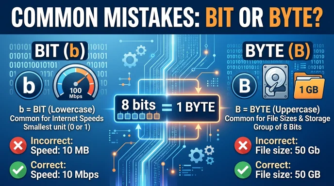 Common Mistakes with Bit or Byte