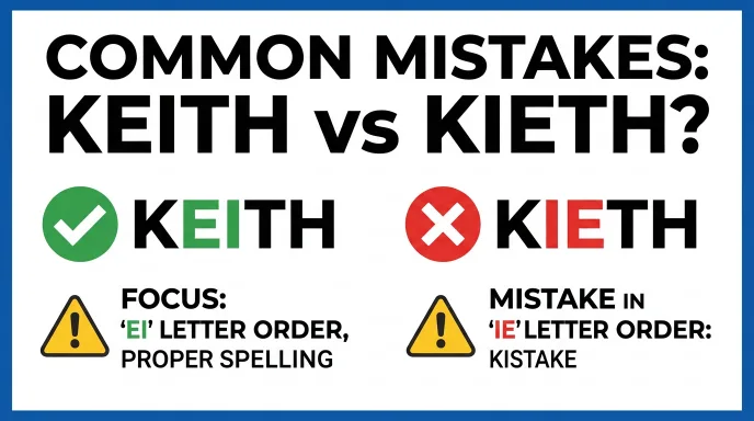 Common Mistakes with Keith or Kieth