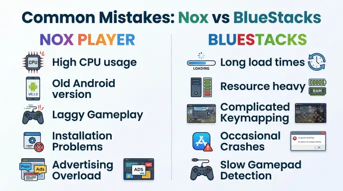 Common Mistakes with Nox or BlueStacks