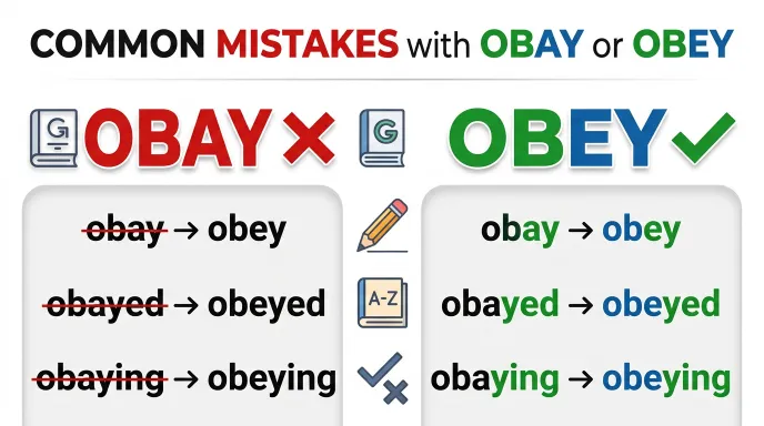 Common Mistakes with Obay or Obey