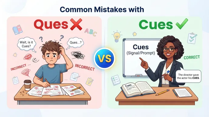 Common Mistakes with Ques or Cues