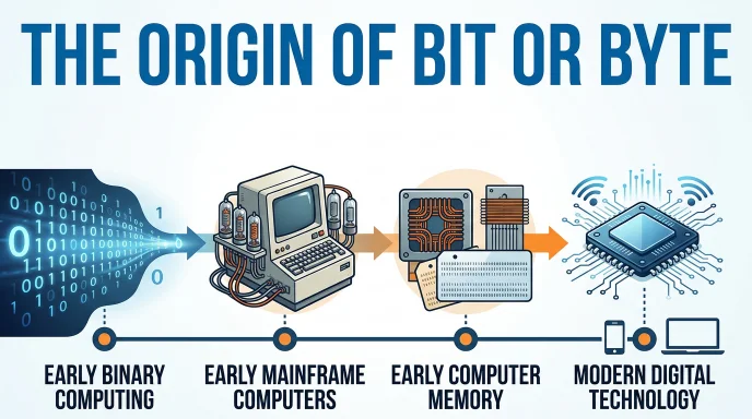 The Origin of Bit or Byte