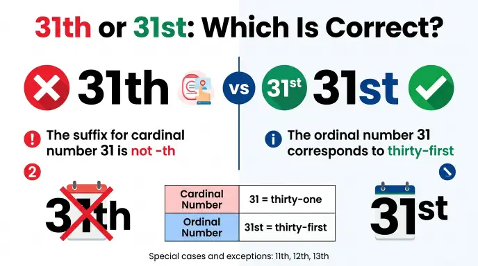 31th or 31st