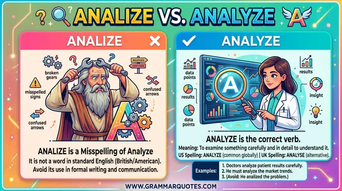 analize or analyze