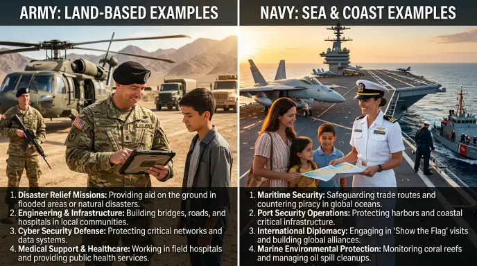 Army or Navy in Everyday Examples