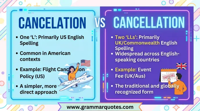 Cancelation or Cancellation