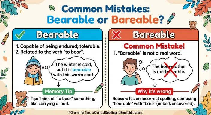 Common Mistakes with Bearable or Bareable