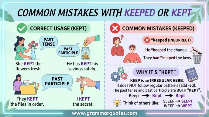 Common Mistakes With Keeped or Kept