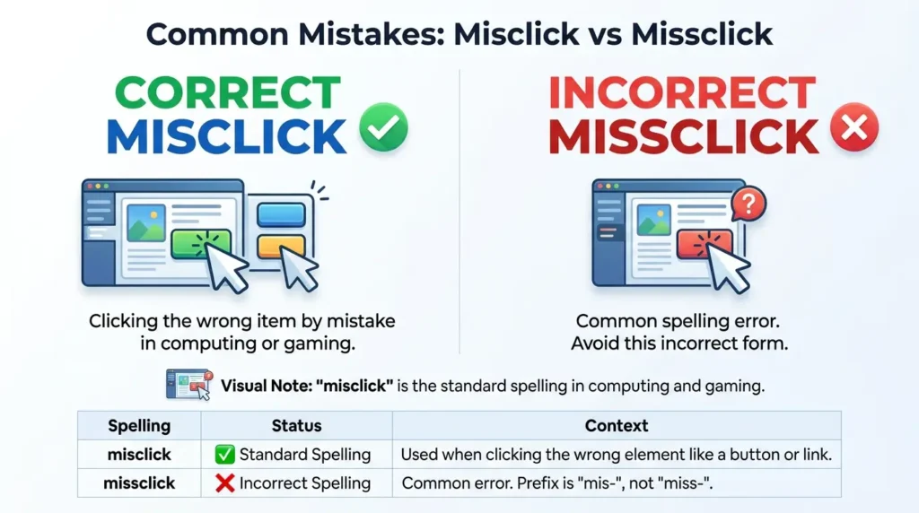 Common Mistakes With Misclick and Missclick