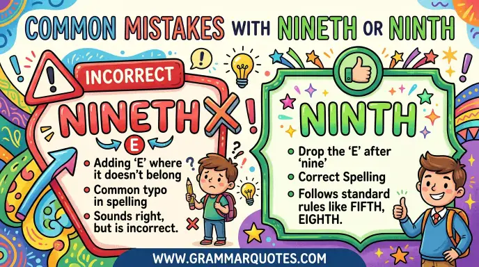 Common Mistakes With Nineth or Ninth