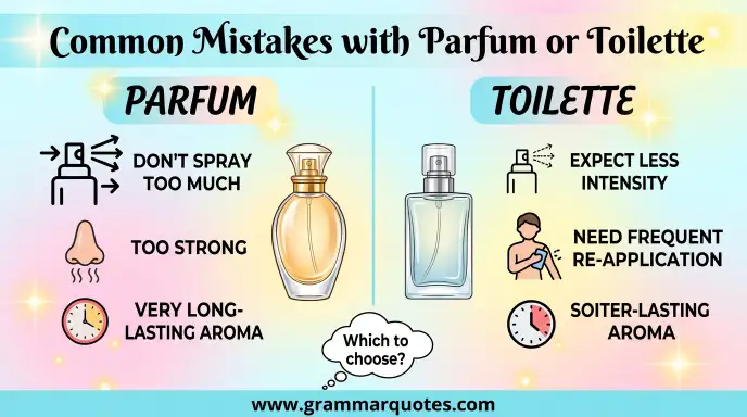 Common Mistakes with Parfum or Toilette