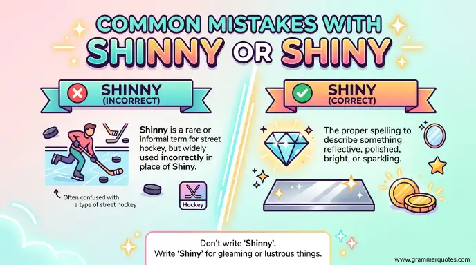 Common Mistakes with Shinny or Shiny