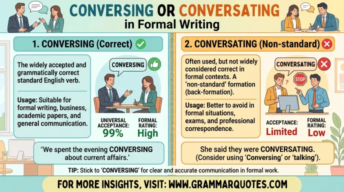 Conversing or Conversating in Formal Writing
