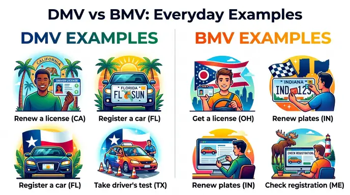 DMV or BMV in Everyday Examples