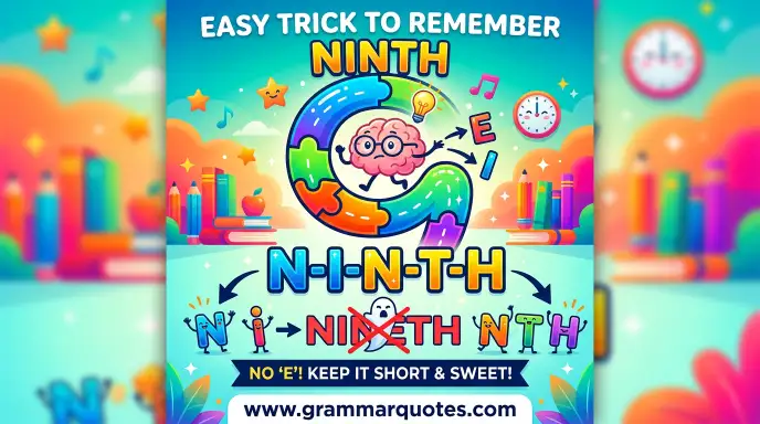 Easy Trick to Remember Ninth