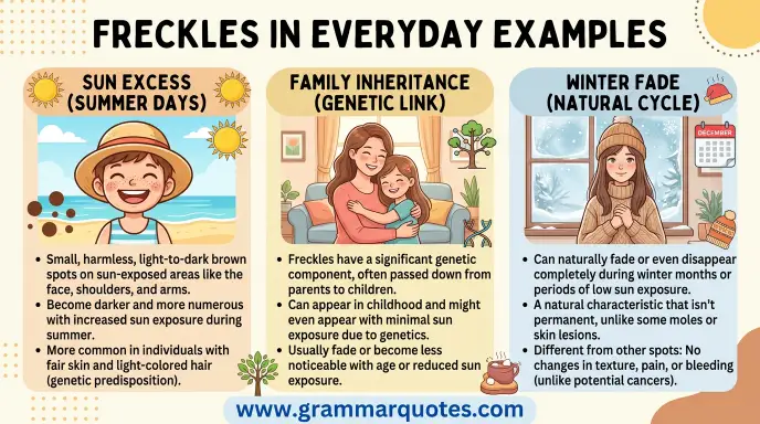 Freckles in Everyday Examples
