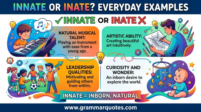 Inate or Innate in Everyday Examples