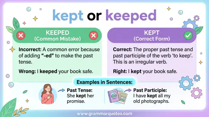 keeped or kept