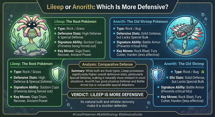 Lileep or Anorith: Which Is More Defensive?