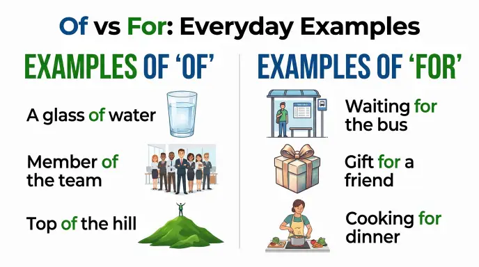 Of or For in Everyday Examples