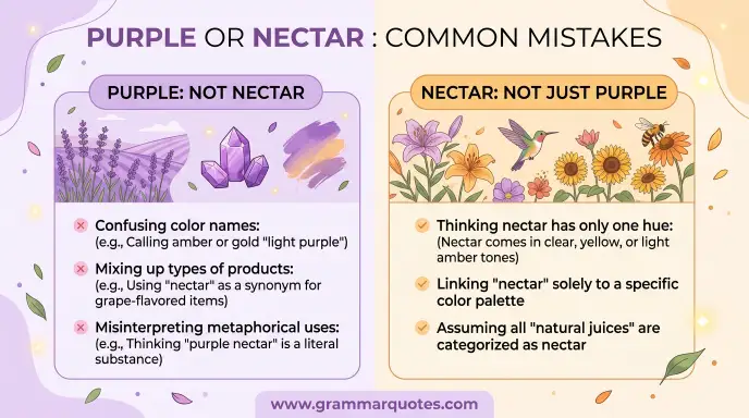 Purple or Nectar : Common Mistakes