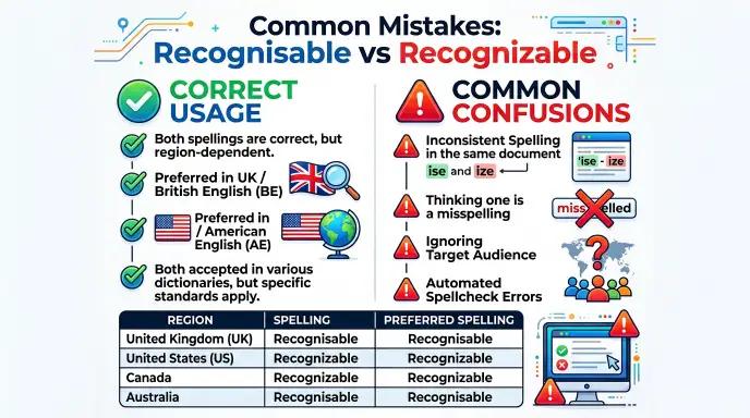 Recognisable or Recognizable in Everyday Examples