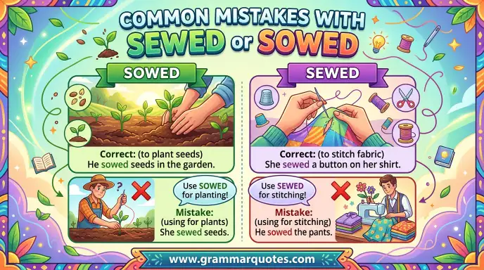 Sewed or Sowed: Common Mistakes