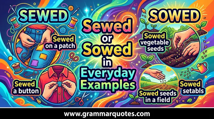 Sewed or Sowed in Everyday Examples