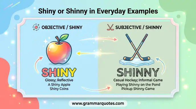  Shiny or Shinny in Everyday Examples