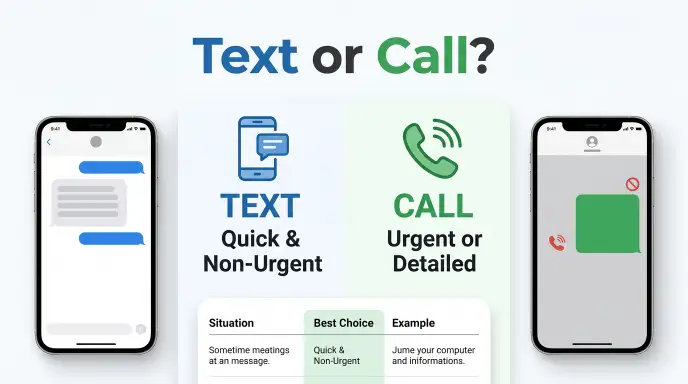 text or call
