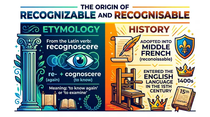 The Origin of Recognisable or Recognizable