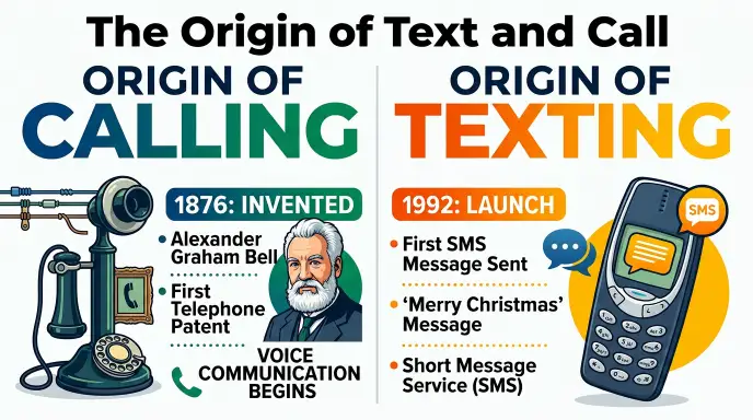 The Origin of Text or Call