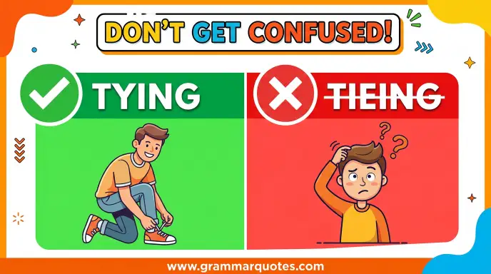 Tieing or Tying