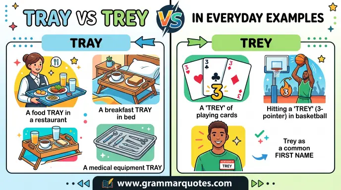 Tray vs Trey in Everyday Examples