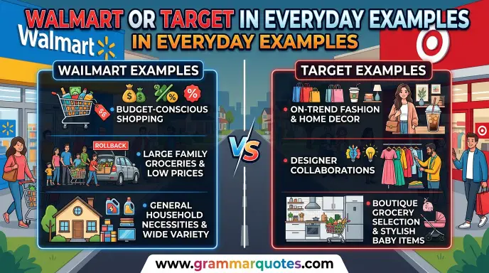 Walmart or Target in Everyday Examples