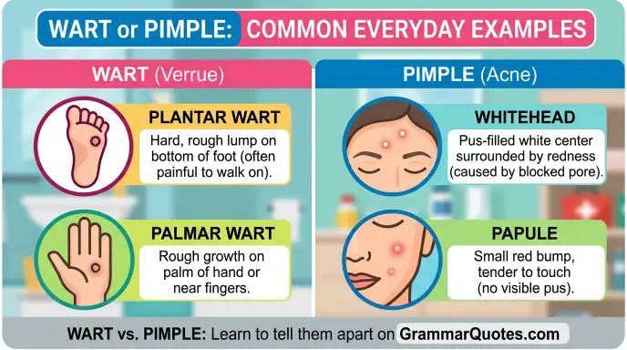 Wart or Pimple in Everyday Situations