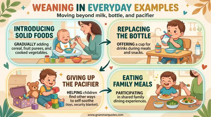 Weaning in Everyday Examples