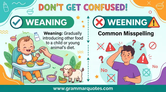 weening or weaning