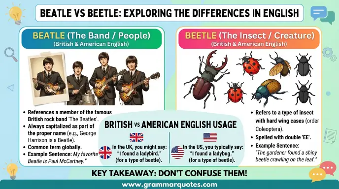 Beatle vs Beetle in British and American English