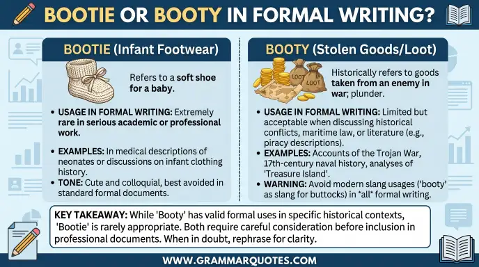 Bootie or Booty in Formal Writing