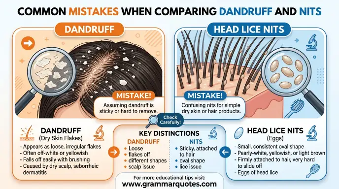 Common Mistakes When Comparing Dandruff and Nits