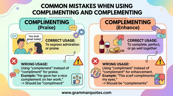 Common Mistakes When Using Complimenting and Complementing