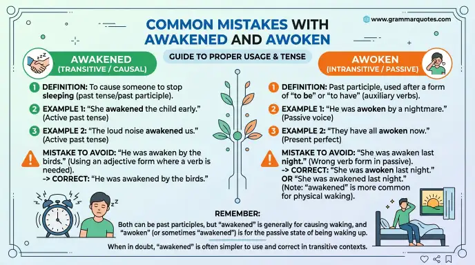 Common Mistakes with Awakened and Awoken