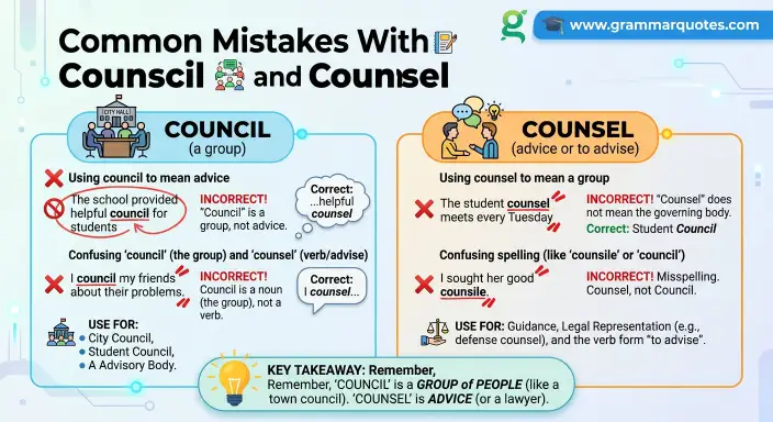 Common Mistakes With Council and Counsel