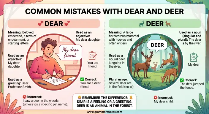 Common Mistakes with Dear and Deer
