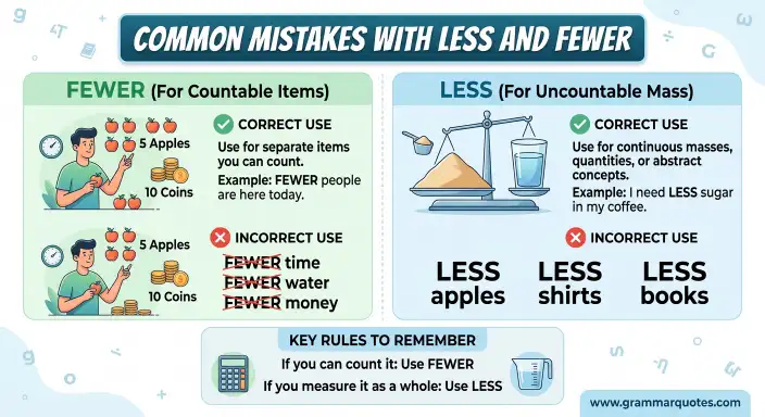 Common Mistakes with Less and Fewer