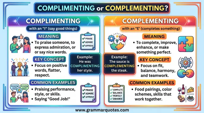 Complimenting or Complementing