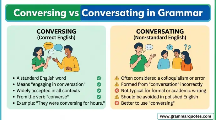 Conversing vs Conversating in Grammar