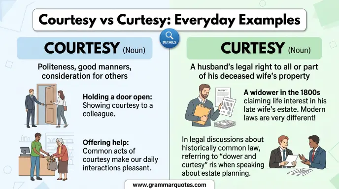 Courtesy vs Curtesy: Everyday Examples
