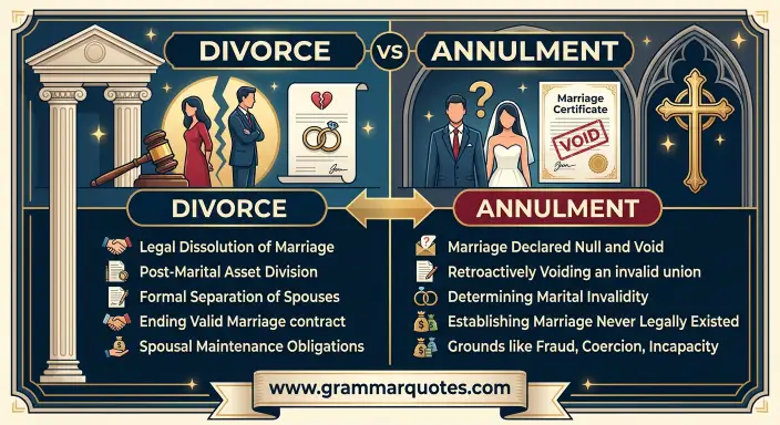 Divorce or Annulment in Formal Writing